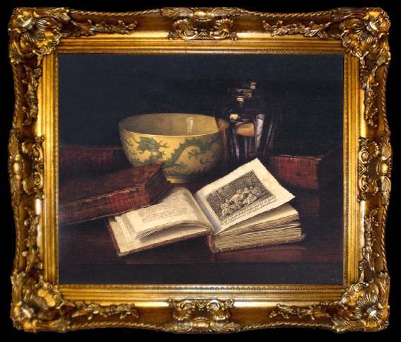 framed  Hirst, Claude Raguet Poem,The Pleasures of Memory, Ta009-2